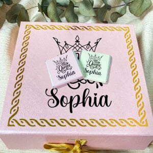 Sert Kutlulu Kız Çocuk Çikolata Kutusu