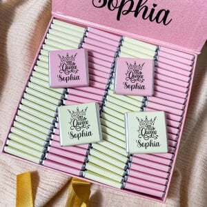 Sert Kutlulu Kız Çocuk Çikolata Kutusu