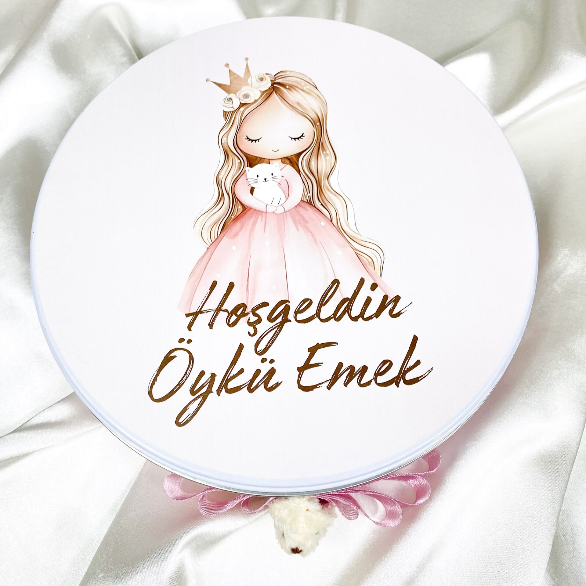 Ayıcık Temalı Metal Kutulu Yeni Doğan - Bebek Çikolatası