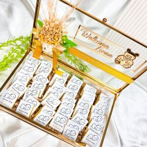 Bebek Doğum Günü Kutusu Cam Kutulu