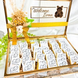 Bebek Doğum Günü Kutusu Cam Kutulu