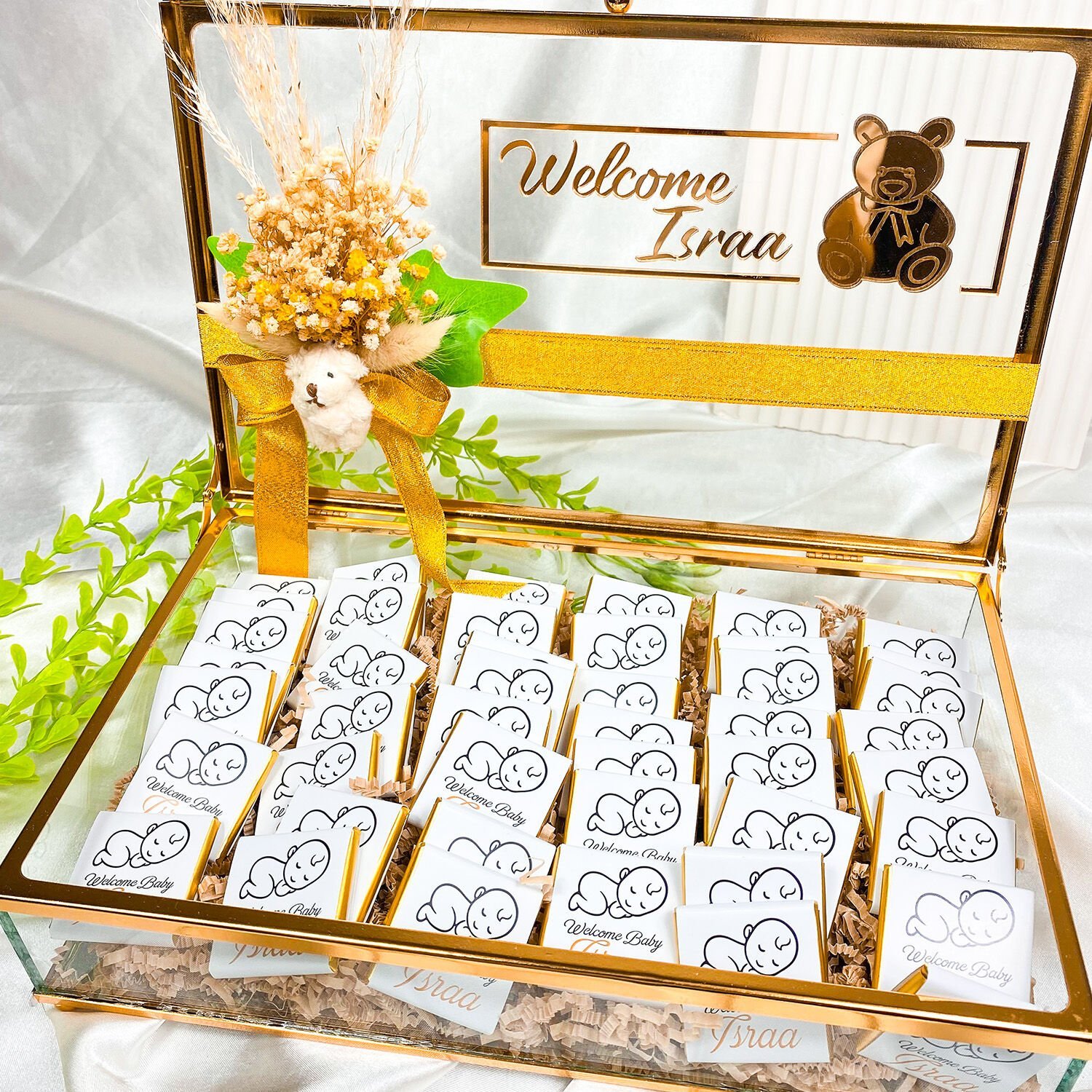 Bebek Doğum Günü Kutusu Cam Kutulu