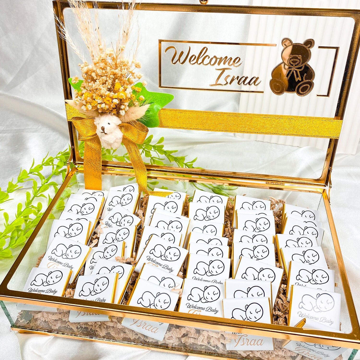 Bebek Doğum Günü Kutusu Cam Kutulu