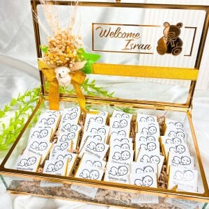 Bebek Doğum Günü Kutusu Cam Kutulu