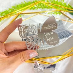 Gümüş Pleksi Kelebek Magnet