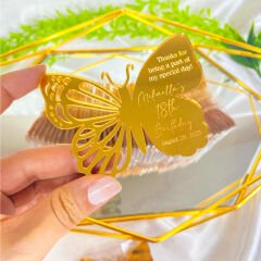 Altın Pleksi Kelebek Magnet