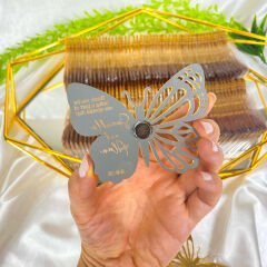 Altın Pleksi Kelebek Magnet