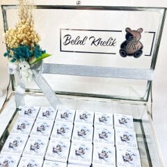 Bebek Doğum Günü Cam Çikolata Kutusu