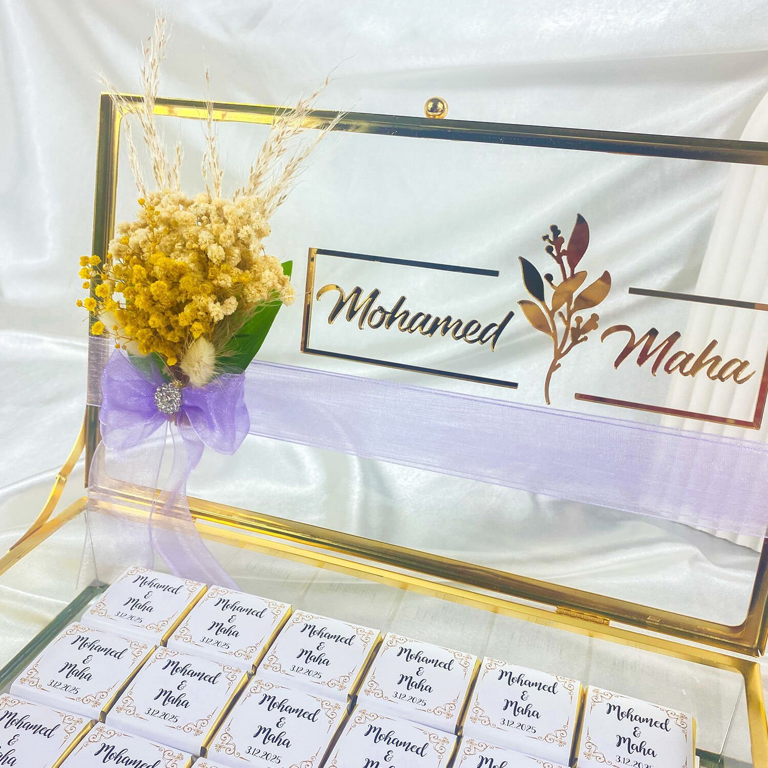 Kağıt Sargılı Cam Kutulu İsteme Çikolatası