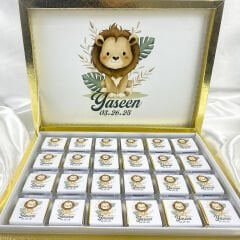 Altın Renk Parlak Kutulu Doğum Günü Çikolatası