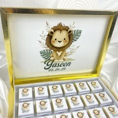 Altın Renk Parlak Kutulu Doğum Günü Çikolatası