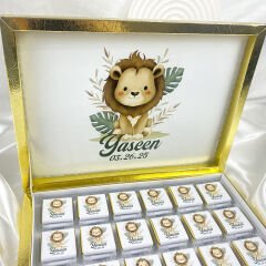 Altın Renk Parlak Kutulu Doğum Günü Çikolatası